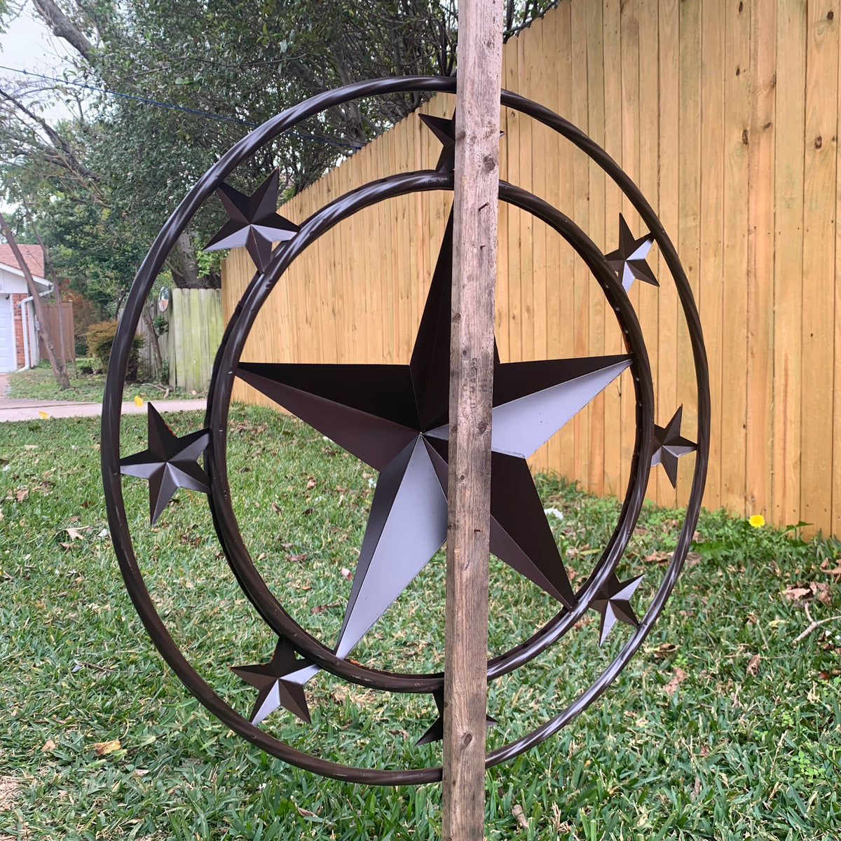 #SI_BC2109 MULTI STARS 24" BARN METAL STAR WESTERN HOME DECOR HANDMADE RUSTIC BRONZE NEW