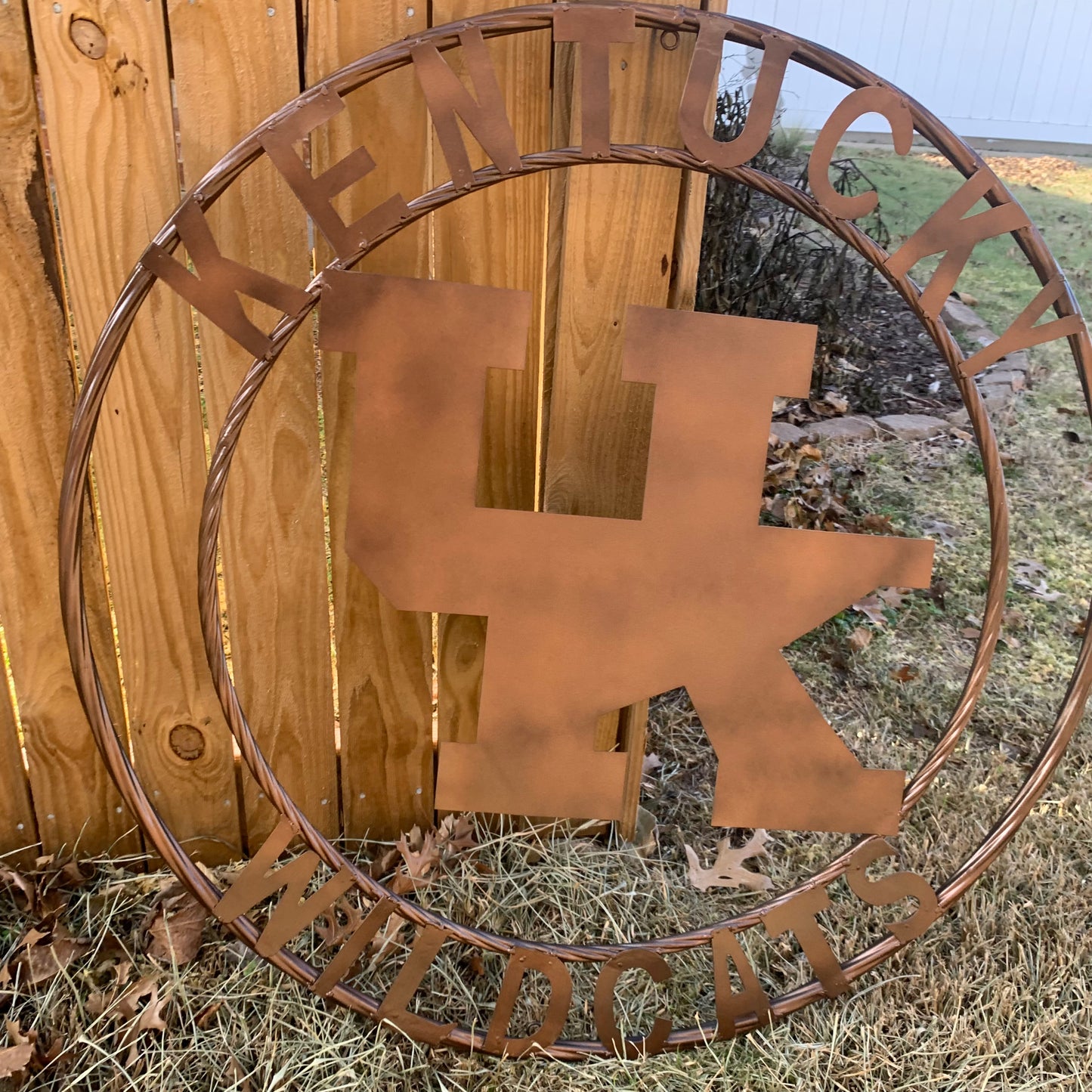 12",18", 24", 32" KENTUCKY WILDCATS RUSTIC BRONZE CUSTOM METAL VINTAGE CRAFT SIGN HANDMADE