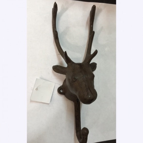 9.5"x3.25" ANTLER KEY HOLDER HOOK CAST IRON WALL ART METAL WESTERN HOME DECOR NEW