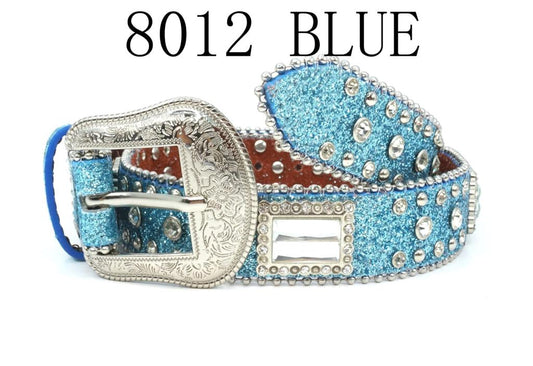 WS _ 8012 BLUE KIDS BELT GENUINE LEATHER WESTERN BELTS FASHION NEW STYLE