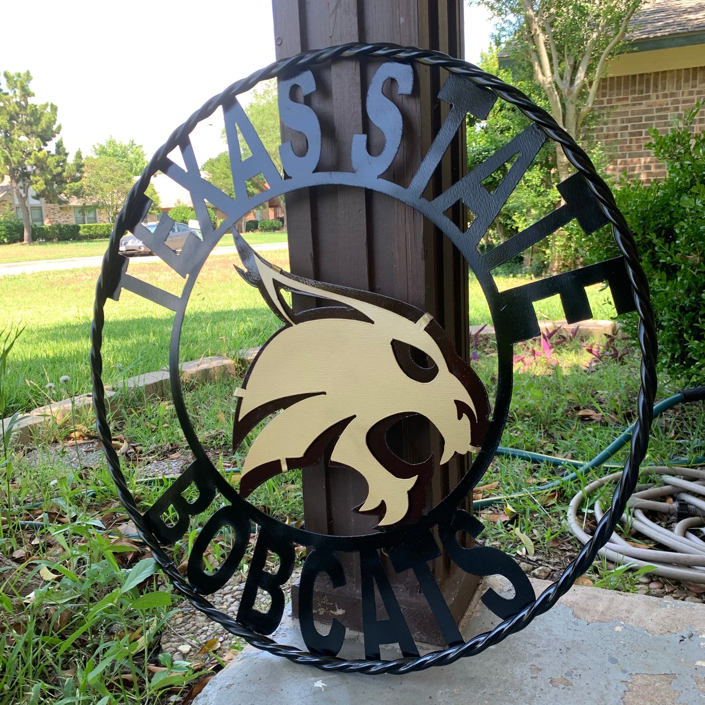 12",18",24",32",36" TEXAS STATE BOBCATS CUSTOM METAL VINTAGE CRAFT SIGN TEAM WESTERN HOME DECOR HANDMADE