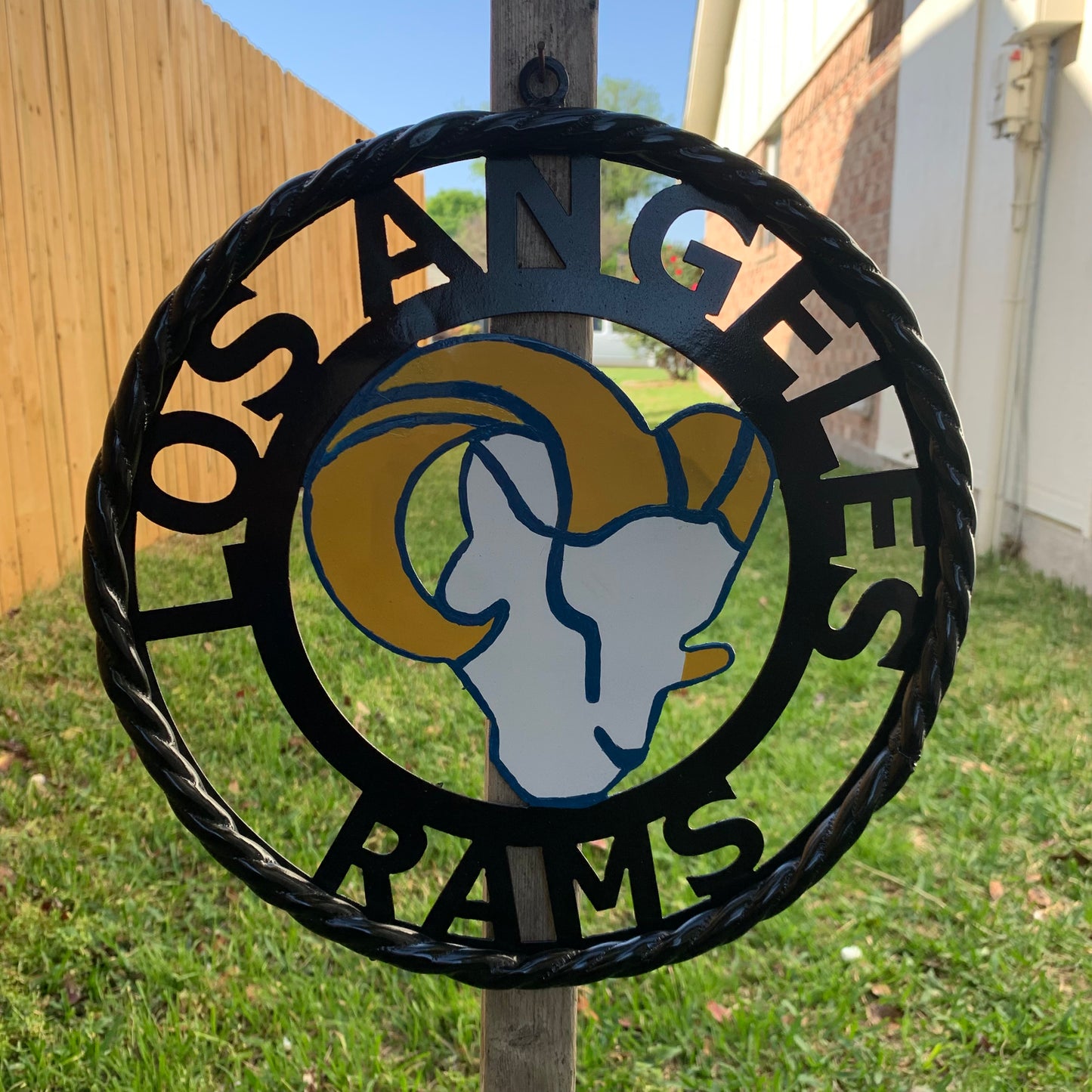 12", 18", 24", 32" LOS ANGES RAMS METAL CUSTOM VINTAGE CRAFT WALL ART TEAM SIGN HANDMADE