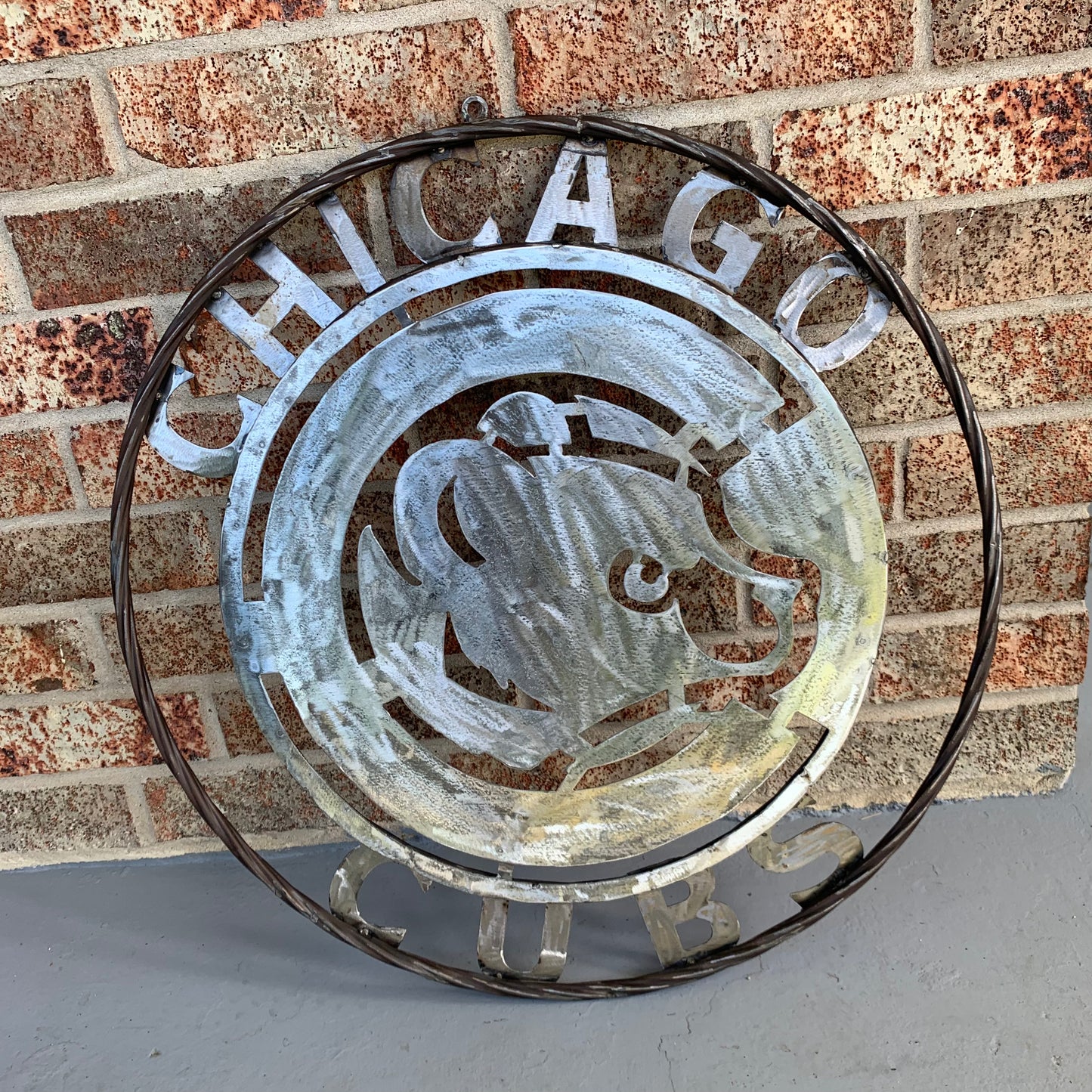 12", 18", 24", 32" CHICAGO CUBS CUSTOM RAW METAL VINTAGE CRAFT TEAM SPORTS SIGN HANDMADE