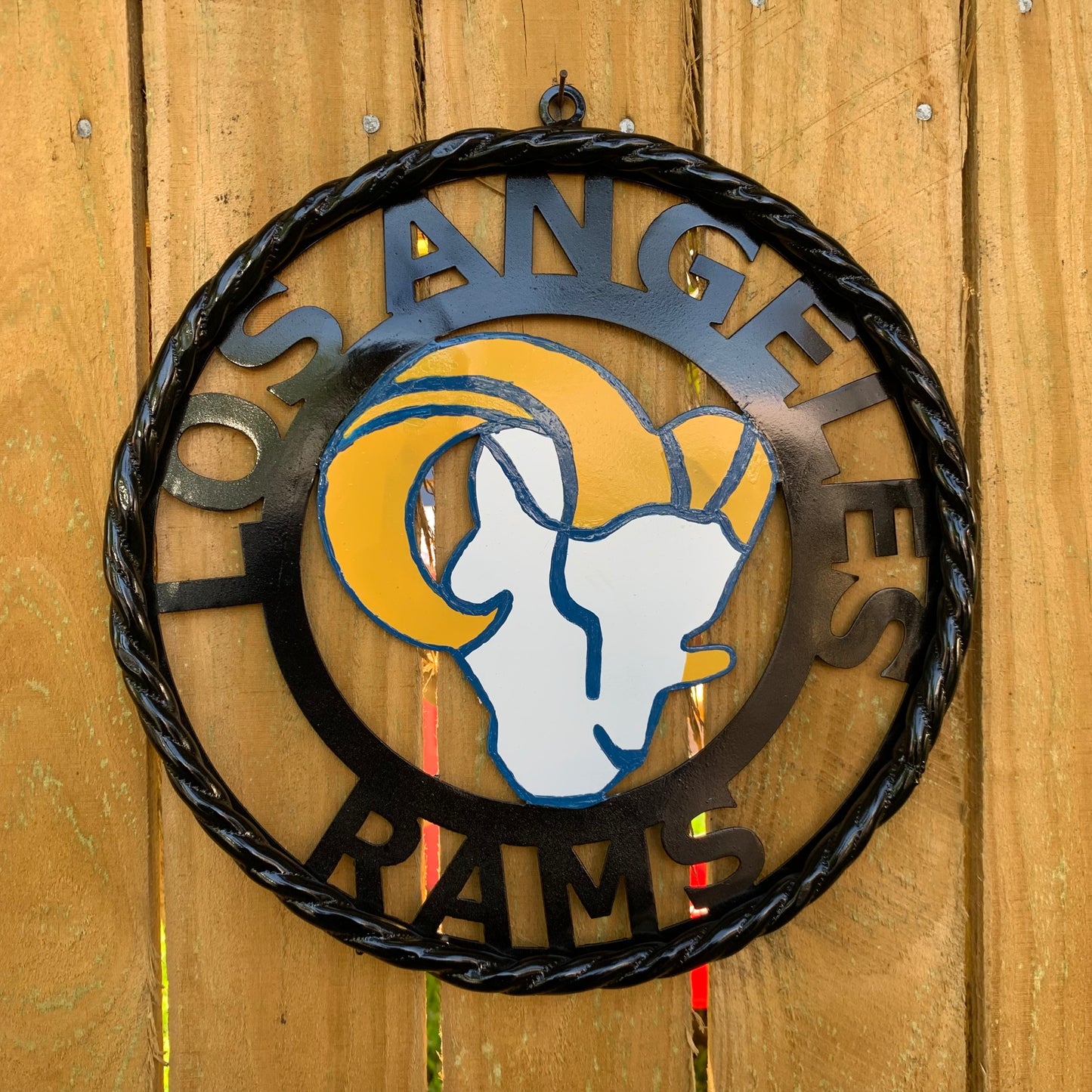 12", 18", 24", 32" LOS ANGES RAMS METAL CUSTOM VINTAGE CRAFT WALL ART TEAM SIGN HANDMADE