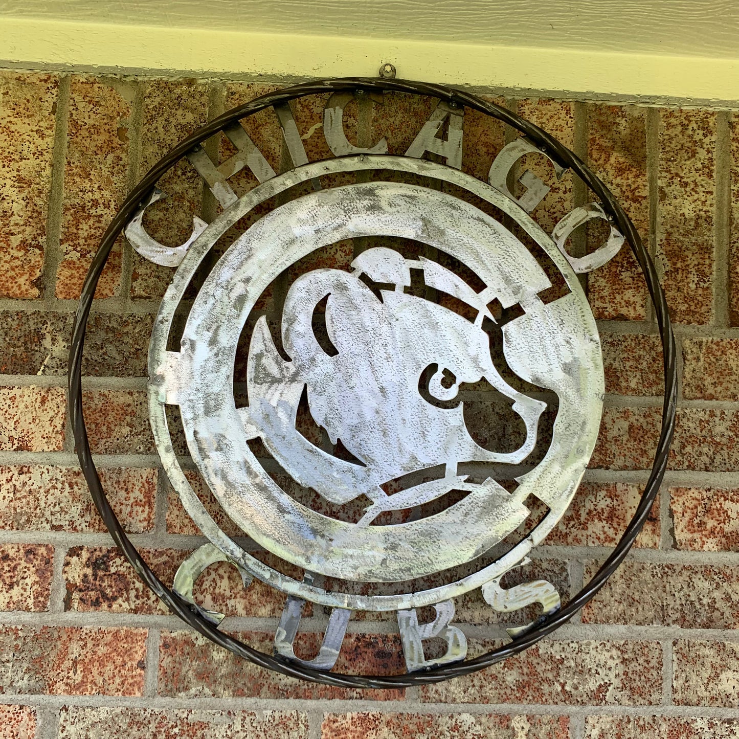 12", 18", 24", 32" CHICAGO CUBS CUSTOM RAW METAL VINTAGE CRAFT TEAM SPORTS SIGN HANDMADE