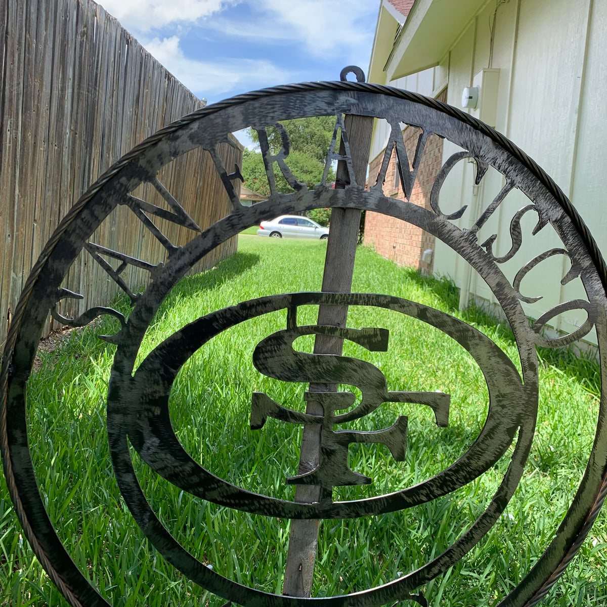 SAN FRANCISCO 49ERS METAL CUSTOM VINTAGE RAW METAL CRAFT TEAM SIGN HANDMADE 12",18",24",32",36",40",50"
