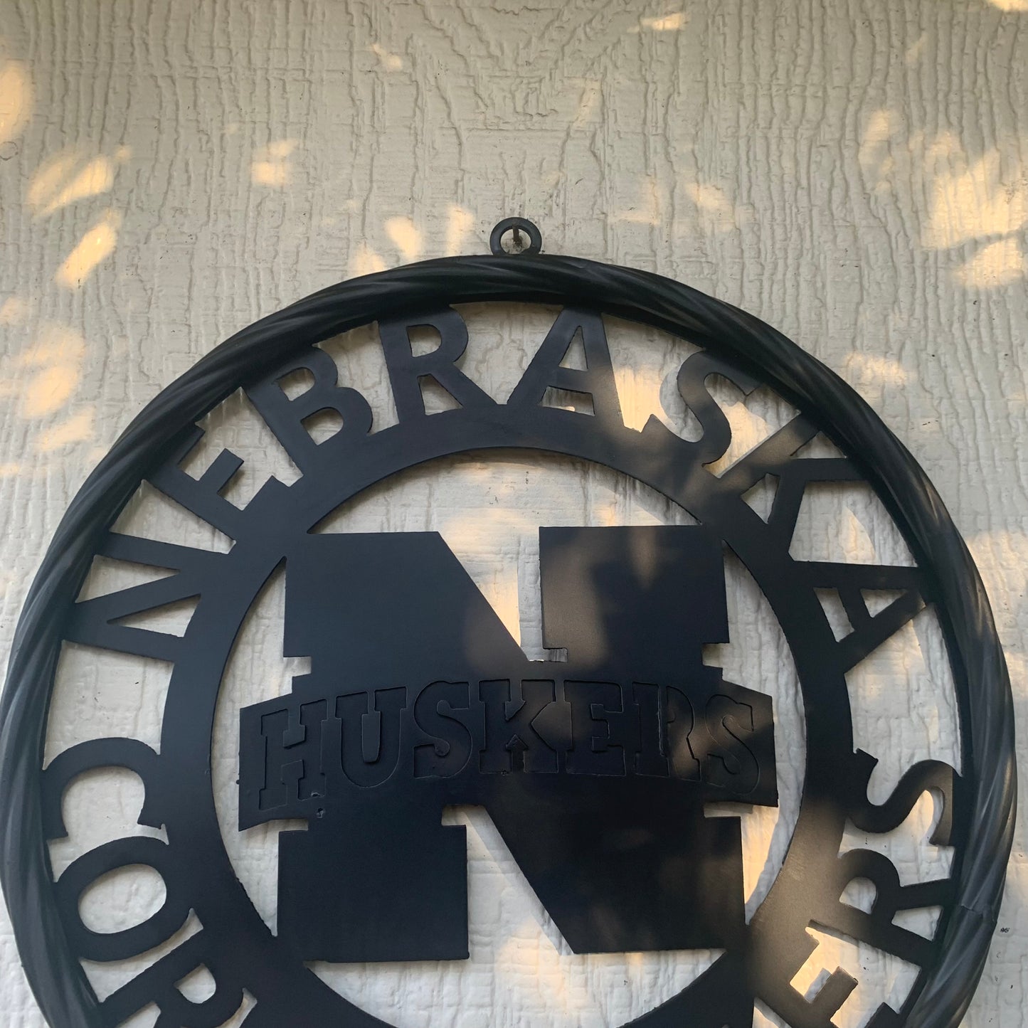 12" NEBRASKA HUSKERS BLACK METAL CUSTOM VINTAGE CRAFT TEAM SIGN