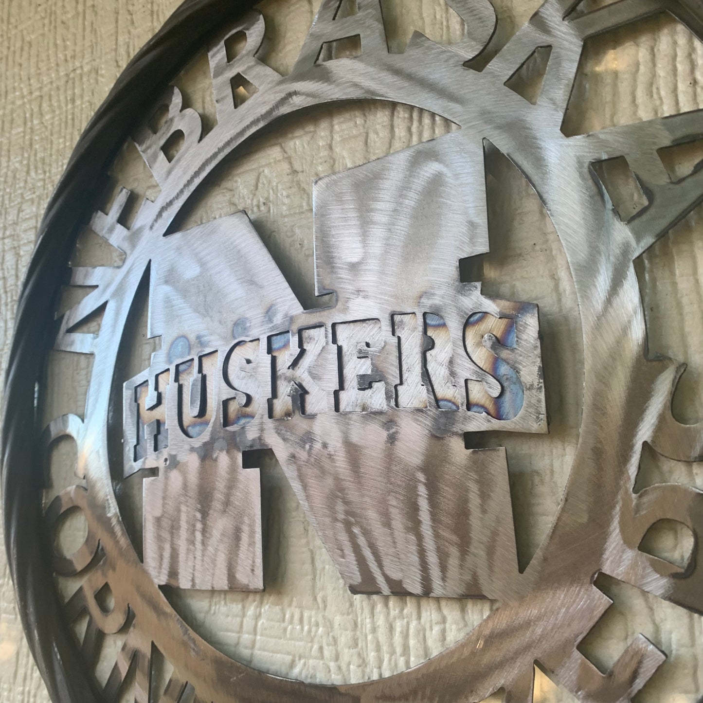12", 18", 24", 32" NEBRASKA HUSKERS RAW METAL CUSTOM VINTAGE CRAFT TEAM SIGN