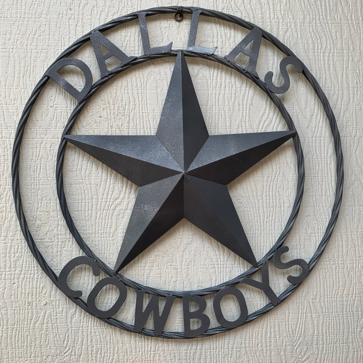 DALLAS COWBOYS RUSTIC GREY BARN LONE STAR CUSTOM METAL VINTAGE STAR WESTERN HOME DECOR
