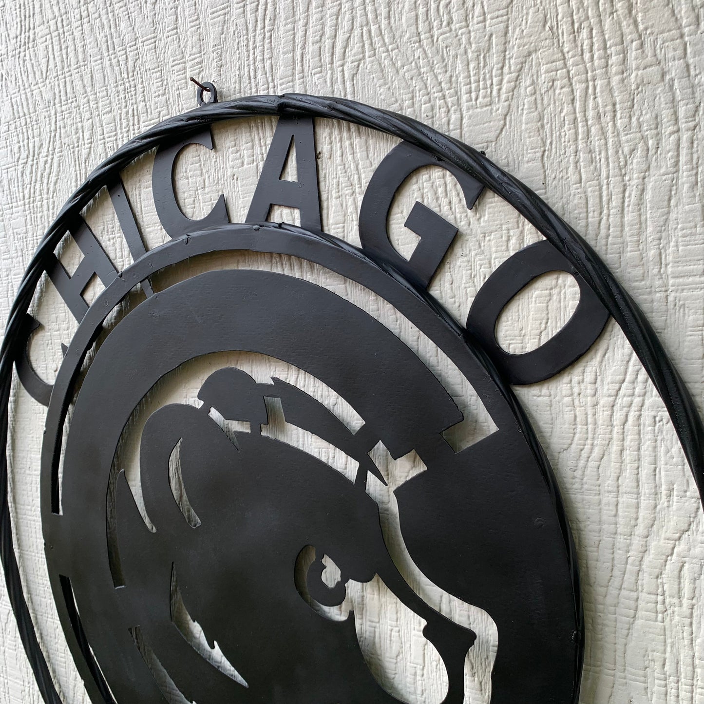 12", 18", 24", 32" CHICAGO CUBS CUSTOM BLACK & RAW METAL VINTAGE CRAFT TEAM SPORTS SIGN HANDMADE