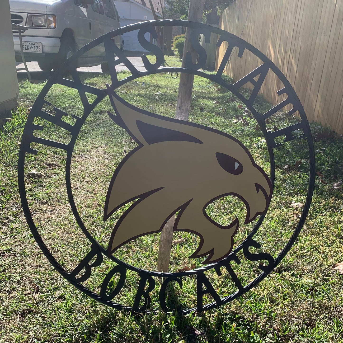 12",18",24",32",36" TEXAS STATE BOBCATS CUSTOM METAL VINTAGE CRAFT TEAM SIGN WESTERN HOME DECOR HANDMADE