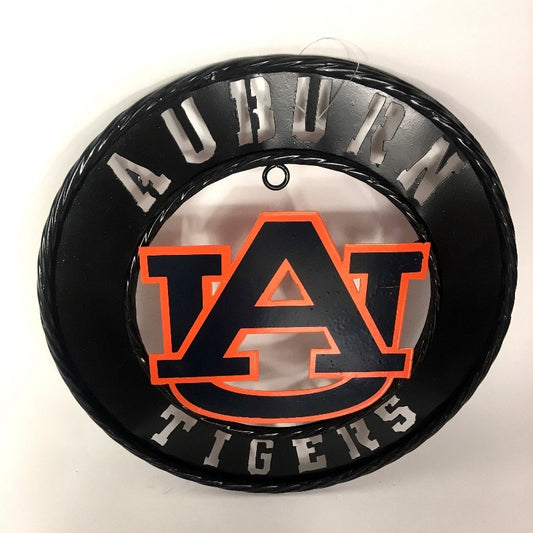 12" AUBURN TIGERS CUSTOM METAL VINTAGE CRAFT SIGN TEAM WESTERN HOME DECOR HANDMADE