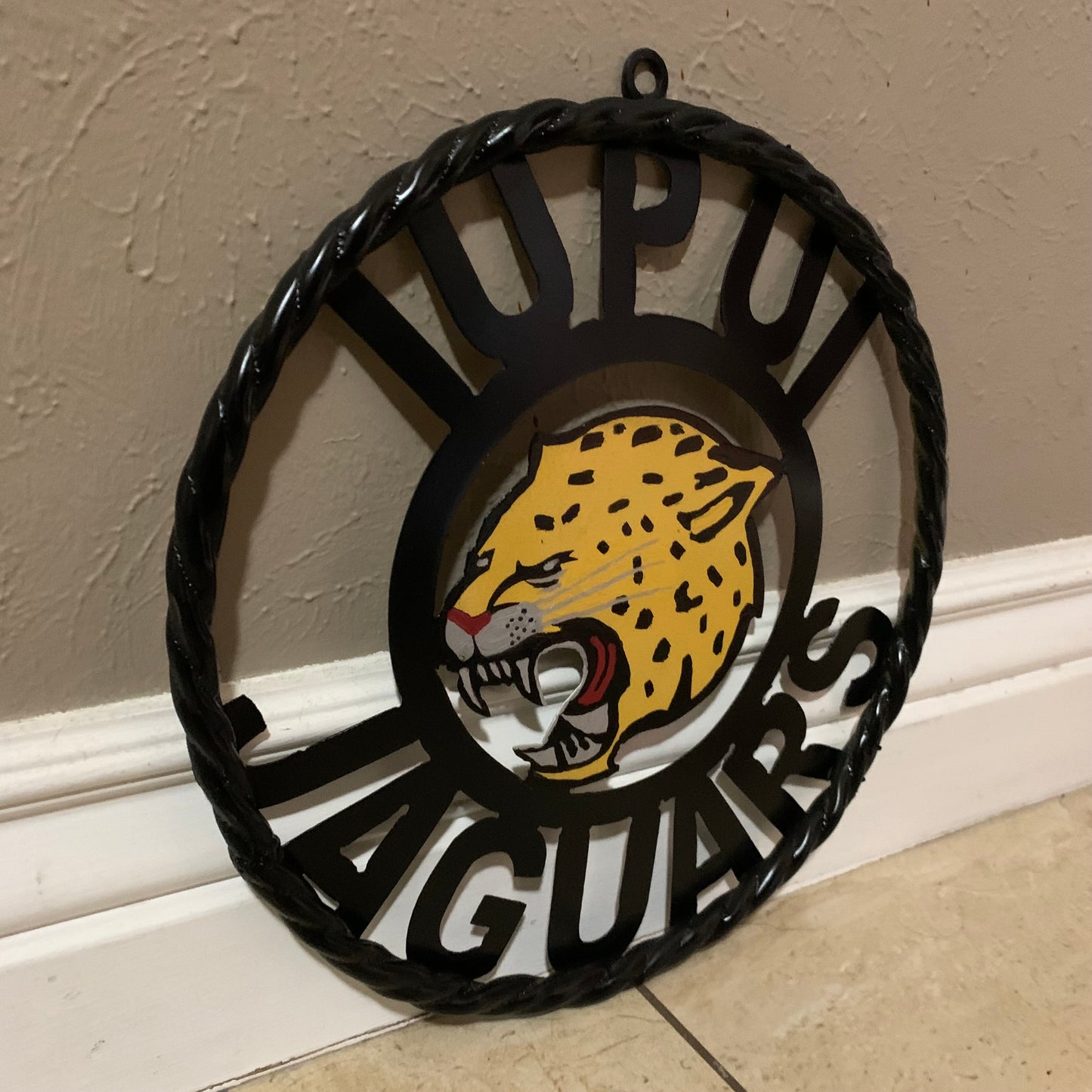 INDIANA IUPUI JAGUARS METAL CUSTOM VINTAGE CRAFT TEAM SIGN HANDMADE