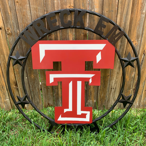 TEXAS TECH METAL COLLEGE WESTERN HOME DECOR WALL ART BRAND NEW