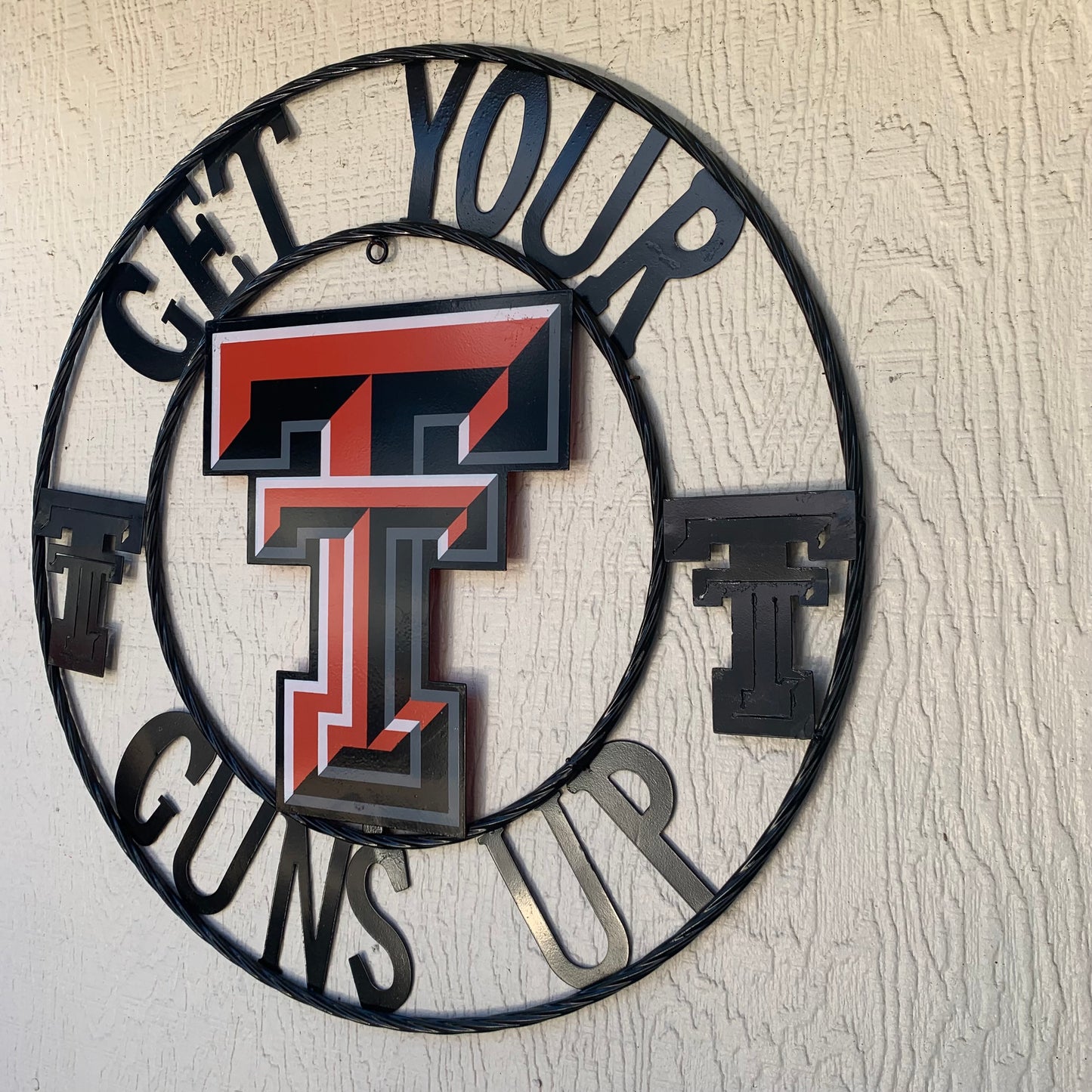 GET YOUR GUNS UP TEXAS TECH CUSTOM METAL VINTAGE CRAFT SIGN TEAM HANDMADE 12",18",24",32"