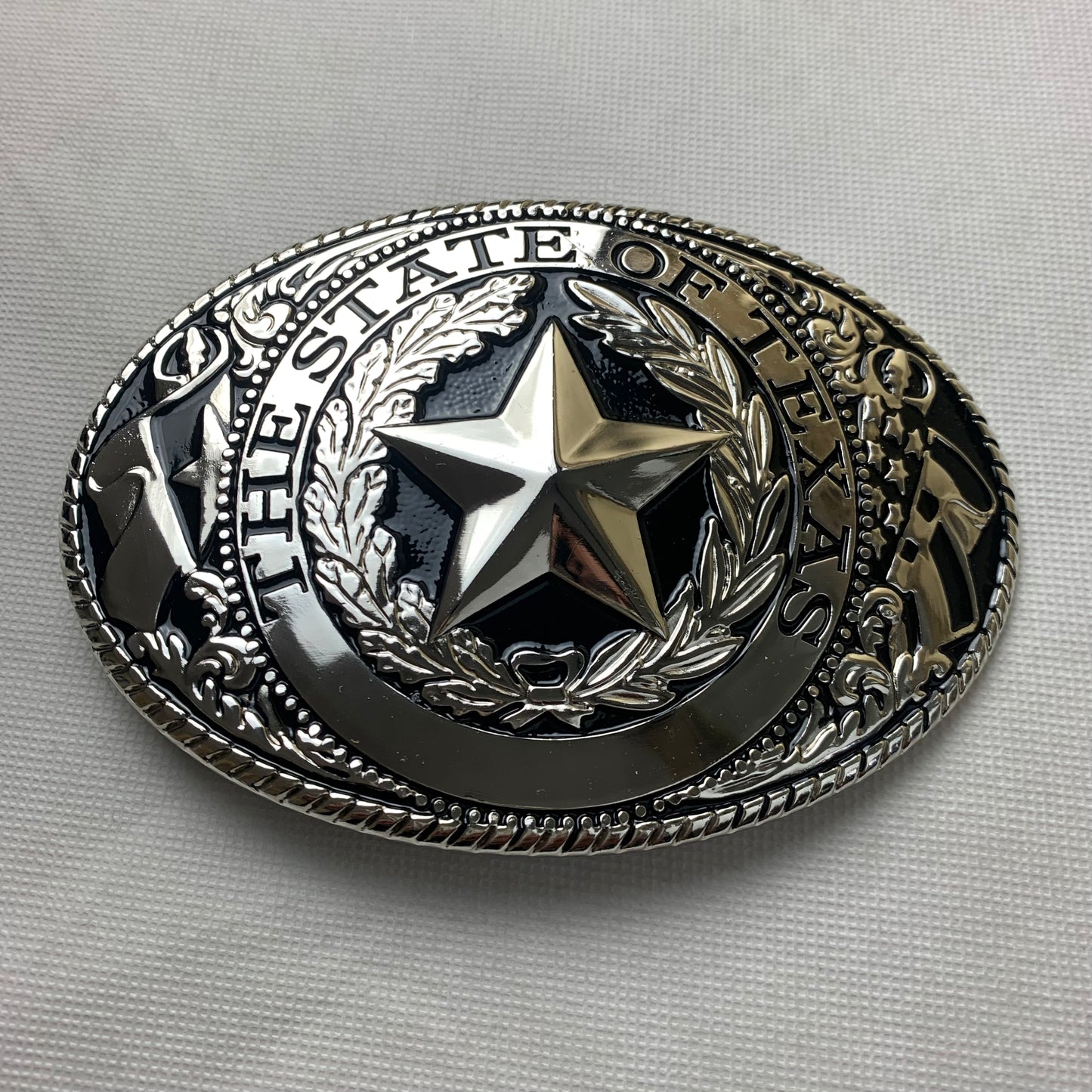6" X 4" LONESTAR SILVER  STAR BELT BUCKLE WESTERN BELT BUCKLE FASHION ART NEW #EH12263