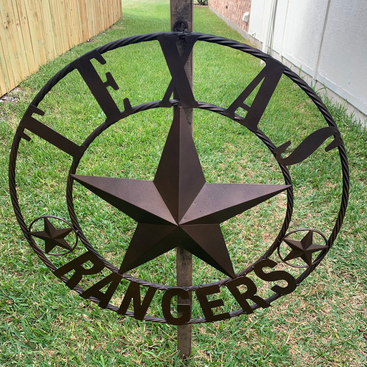 TEXAS RANGERS BRONZE LONE STAR METAL CUSTOM TEAM CRAFT WESTERN HOME DECOR CRAFT