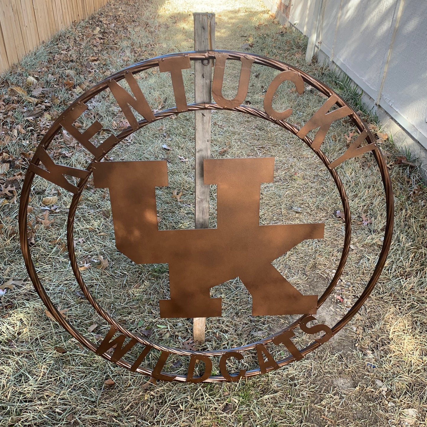 12",18", 24", 32" KENTUCKY WILDCATS RUSTIC BRONZE CUSTOM METAL VINTAGE CRAFT SIGN HANDMADE