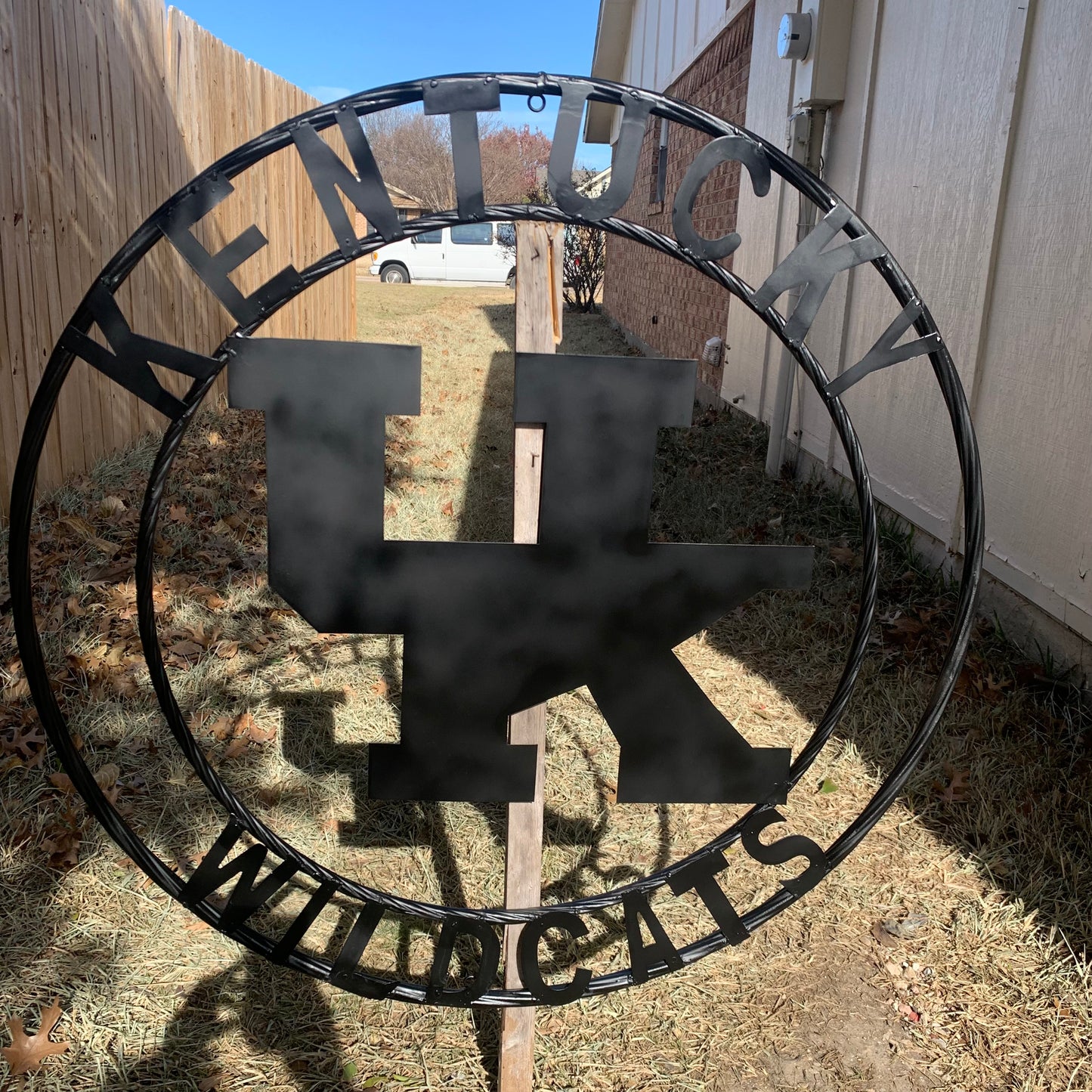 12", 18", 24", 32" KENTUCKY WILDCATS CUSTOM BLACK METAL VINTAGE CRAFT SIGN HANDMADE