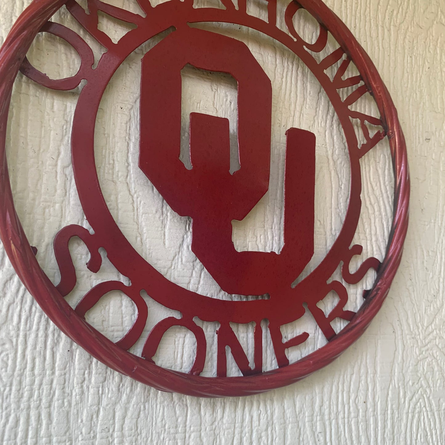 OU OKLAHOMA SOONERS RUSTIC RED METAL CUSTOM VINTAGE CRAFT WALL ART TEAM SIGN HANDMADE 12", 18", 24", 32"