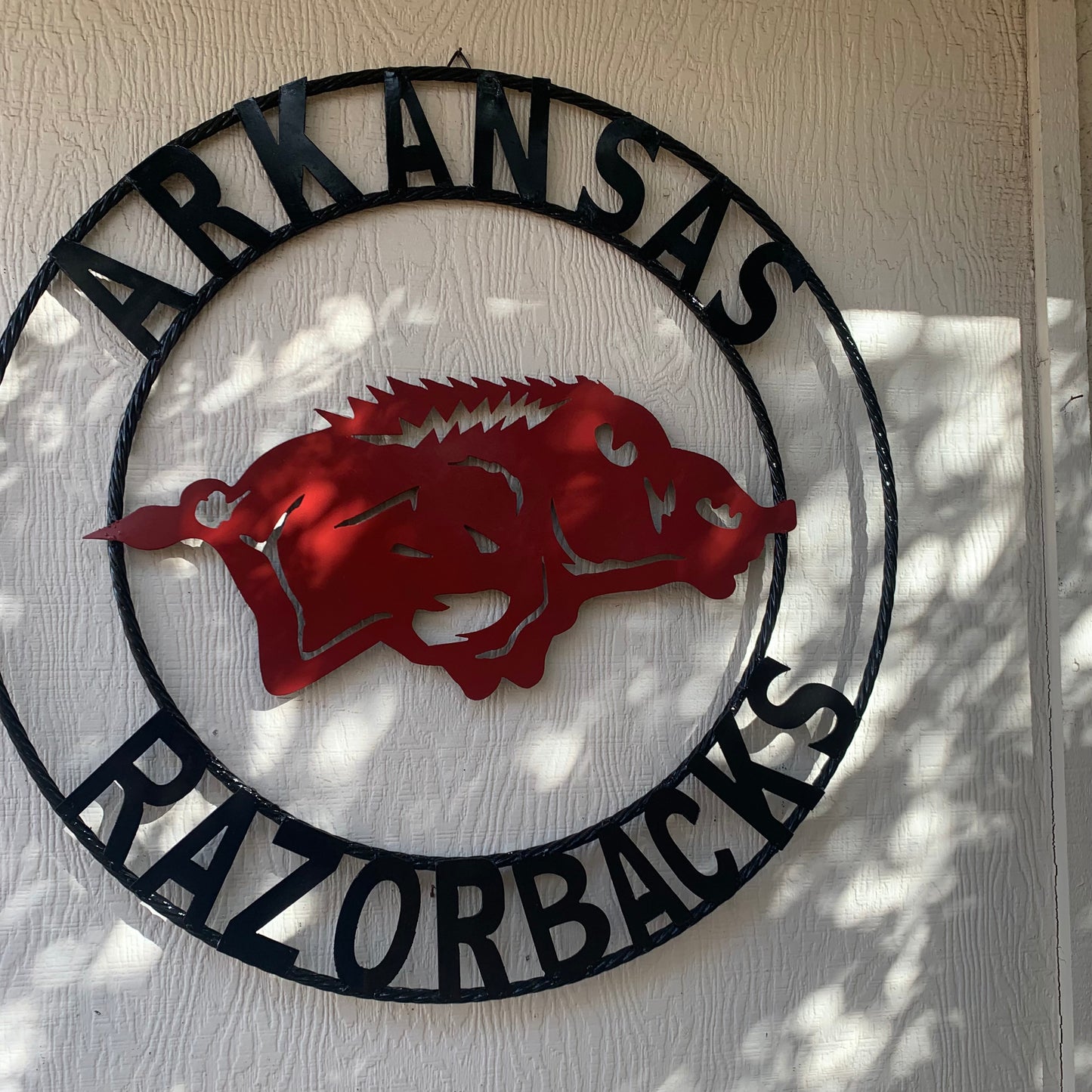 ARKANSAS RAZORBACKS CUSTOM METAL VINTAGE CRAFT SIGN TEAM WALL ART WESTERN HOME DECOR HANDAMADE