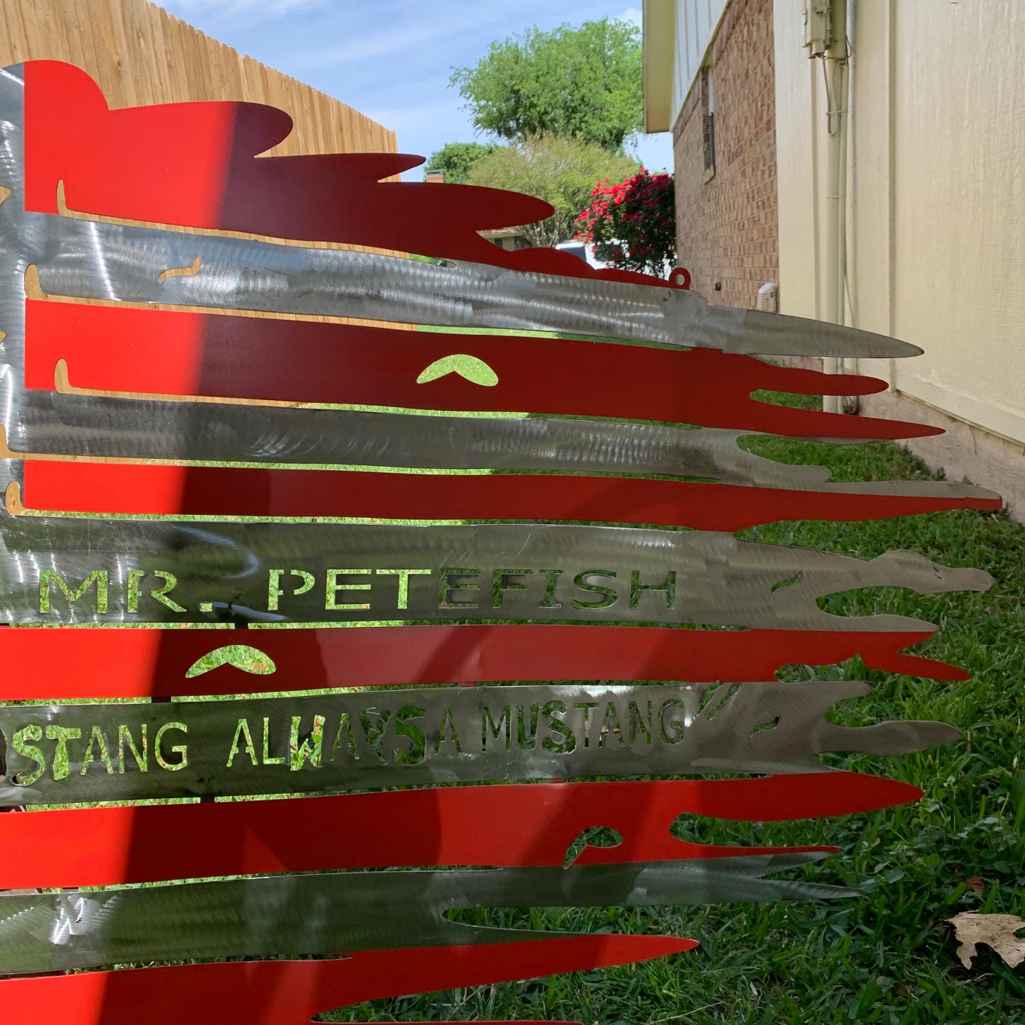 CUSTOM NAME KANSAS CITY CHIEFS METAL TATTERED FLAG CUSTOM VINTAGE CRAFT WALL ART HANDMADE
