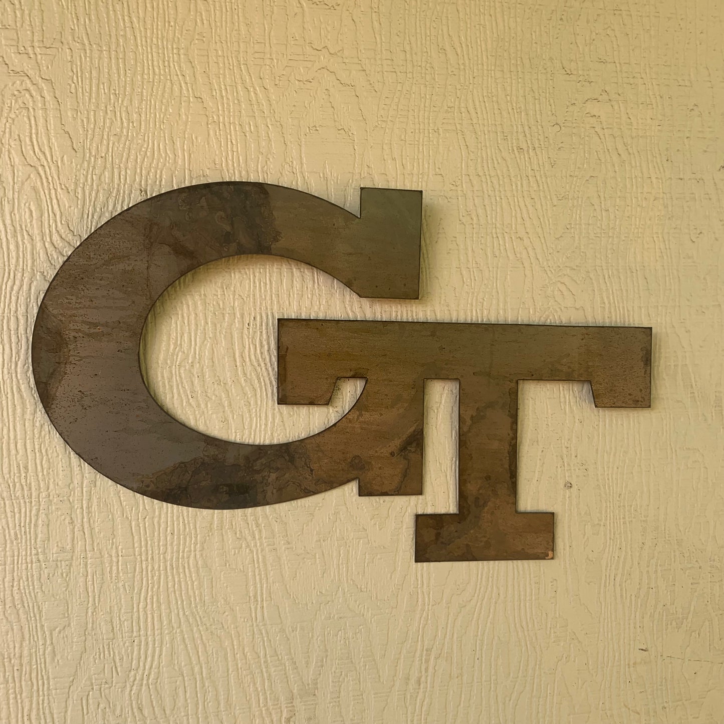 GEORGIA TECH YELLOW JACKETS CUSTOM RAW METAL VINTAGE CRAFT SIGN UNPAINTED HANDMADE 12",18",24",32",36"