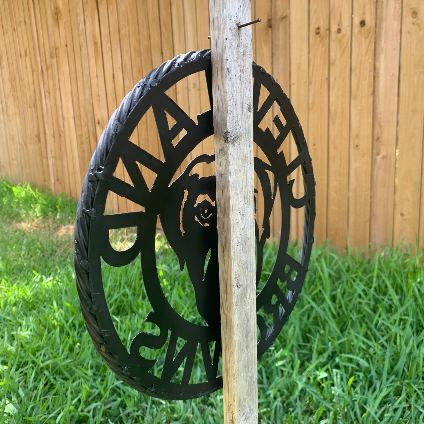 CLEVELAND BROWNS METAL CUSTOM VINTAGE CRAFT ART HANDMADE RUSTIC BLACK