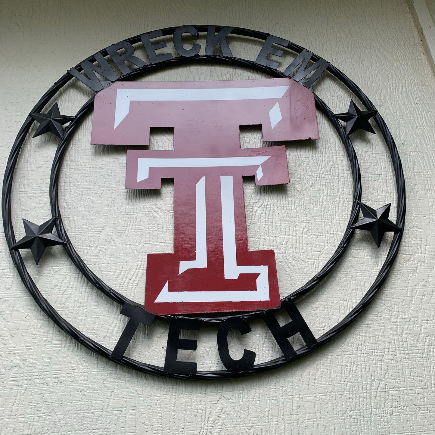 WRECKEM TEXAS TECH CUSTOM VINTAGE CRAFT METAL TEAM SIGN