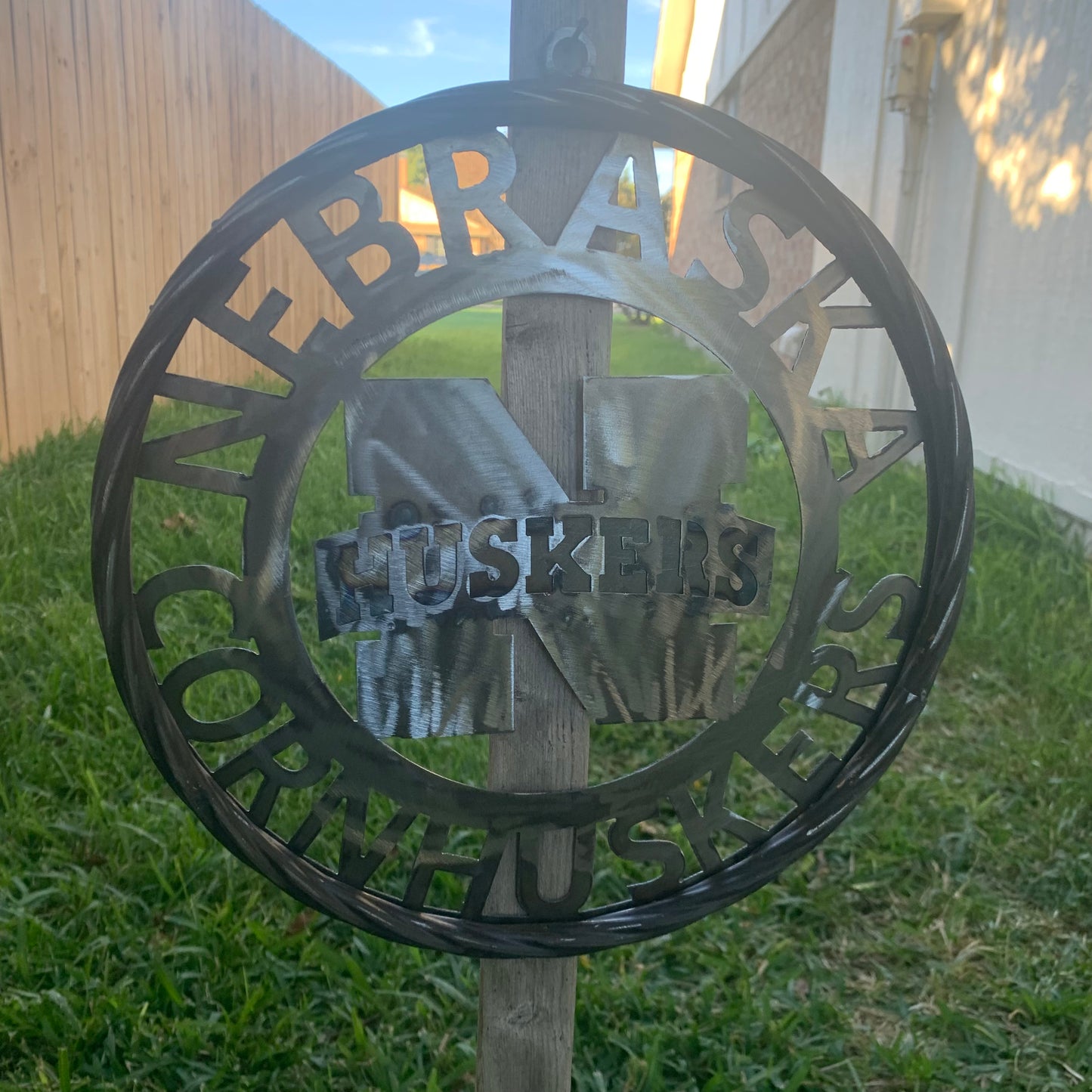 12", 18", 24", 32" NEBRASKA HUSKERS RAW METAL CUSTOM VINTAGE CRAFT TEAM SIGN