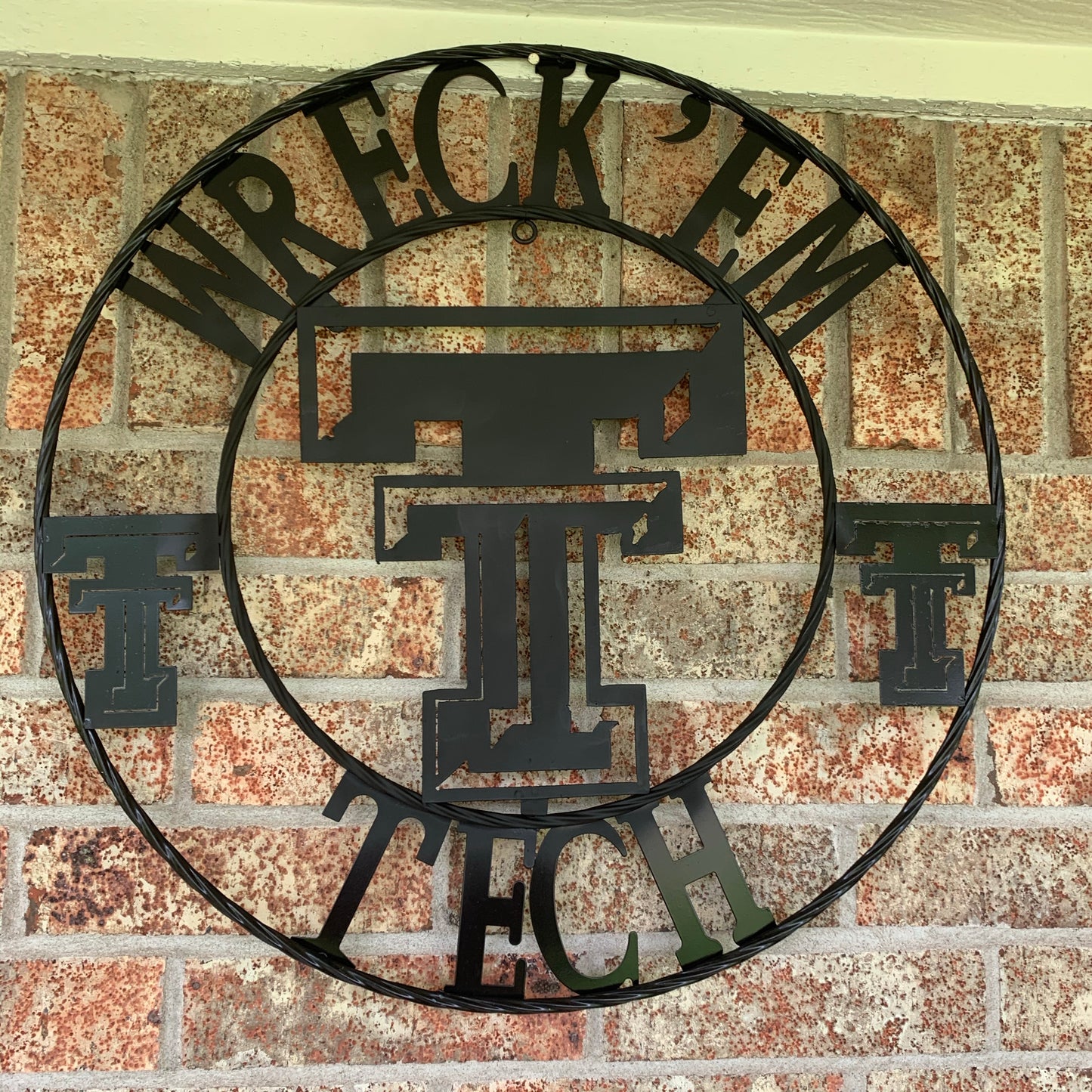 12", 18", 24", 32" WRECKEM TEXAS TECH METAL CUSTOM VINTAGE CRAFT TEAM SIGN HANDMADE