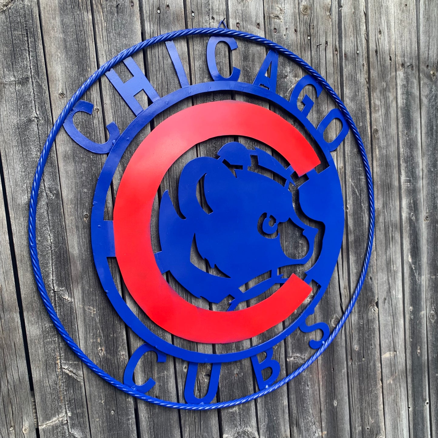 12", 18", 24", 32" CHICAGO CUBS CUSTOM METAL VINTAGE CRAFT TEAM SPORTS SIGN HANDMADE