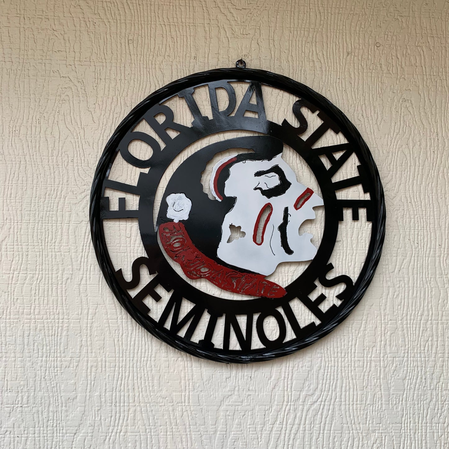 12", 18", 24", 32" FSU FLORIDA STATE SEMINOLES INDIAN LOGO METAL CUSTOM VINTAGE CRAFT TEAM SIGN