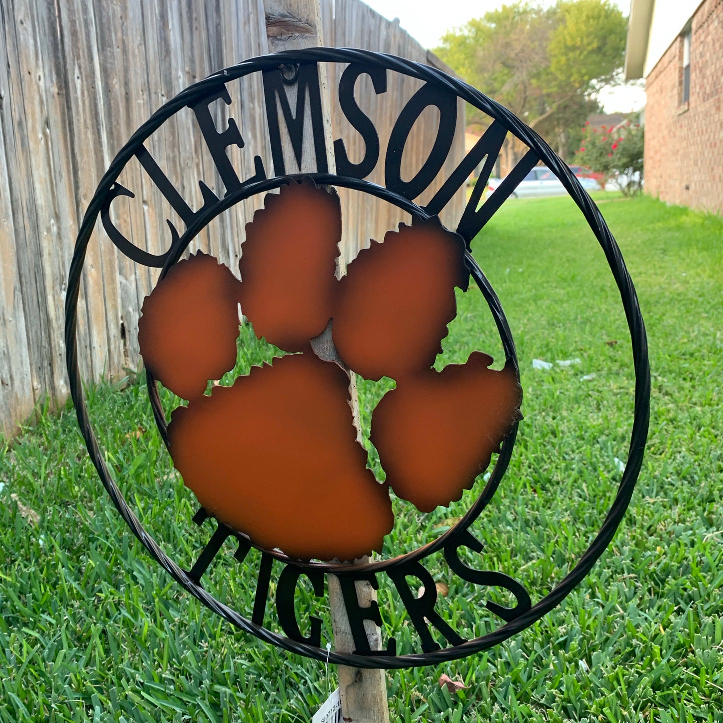 CLEMSON TIGERS CUSTOM METAL VINTAGE CRAFT SIGN WALL ART TEAM SIGN HANDMADE STYLE#1 12", 18", 24", 32"
