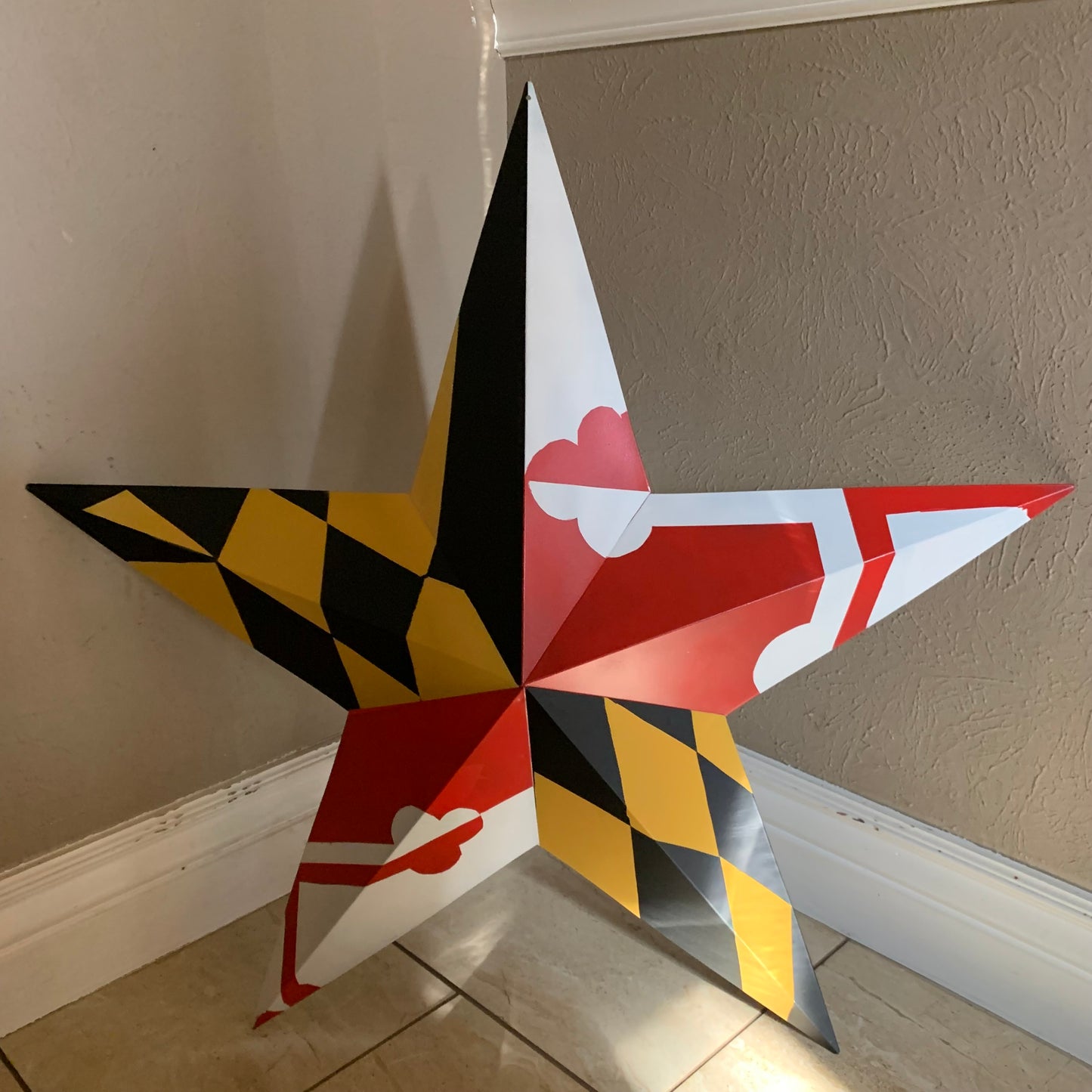 MARYLAND FLAG BARN METAL STAR WESTERN HOME DECOR HANDMADE 22",24",30",36" #EH10423