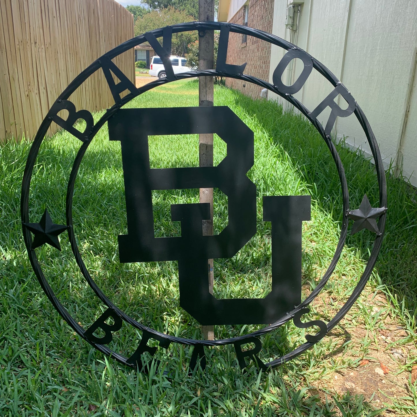 12", 18", 24", 32" BAYLOR BEARS CUSTOM BLACK METAL VINTAGE CRAFT SIGN WALL ART HANDMADE