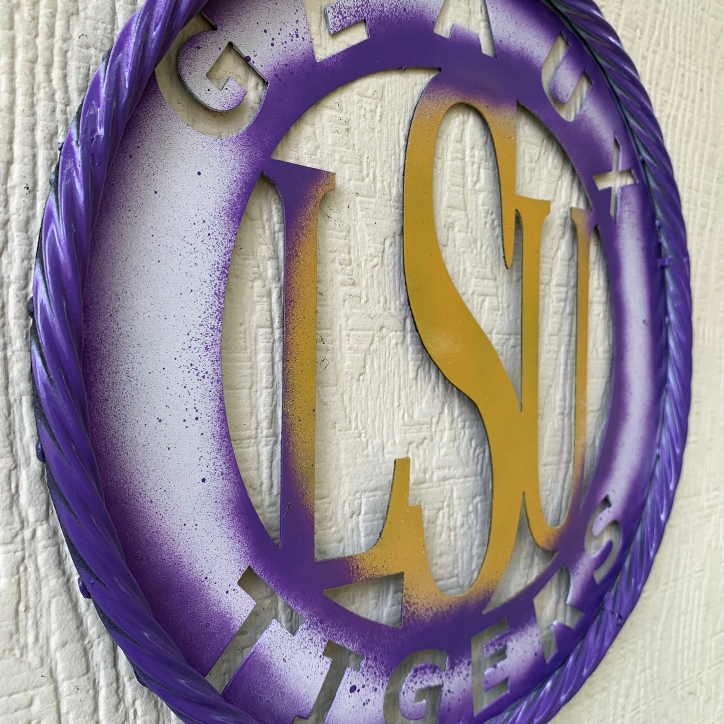 12",18",24",32" LSU GEAUX TIGERS CUSTOM METAL VINTAGE CRAFT SIGN TEAM WALL ART WESTERN HOME DECOR