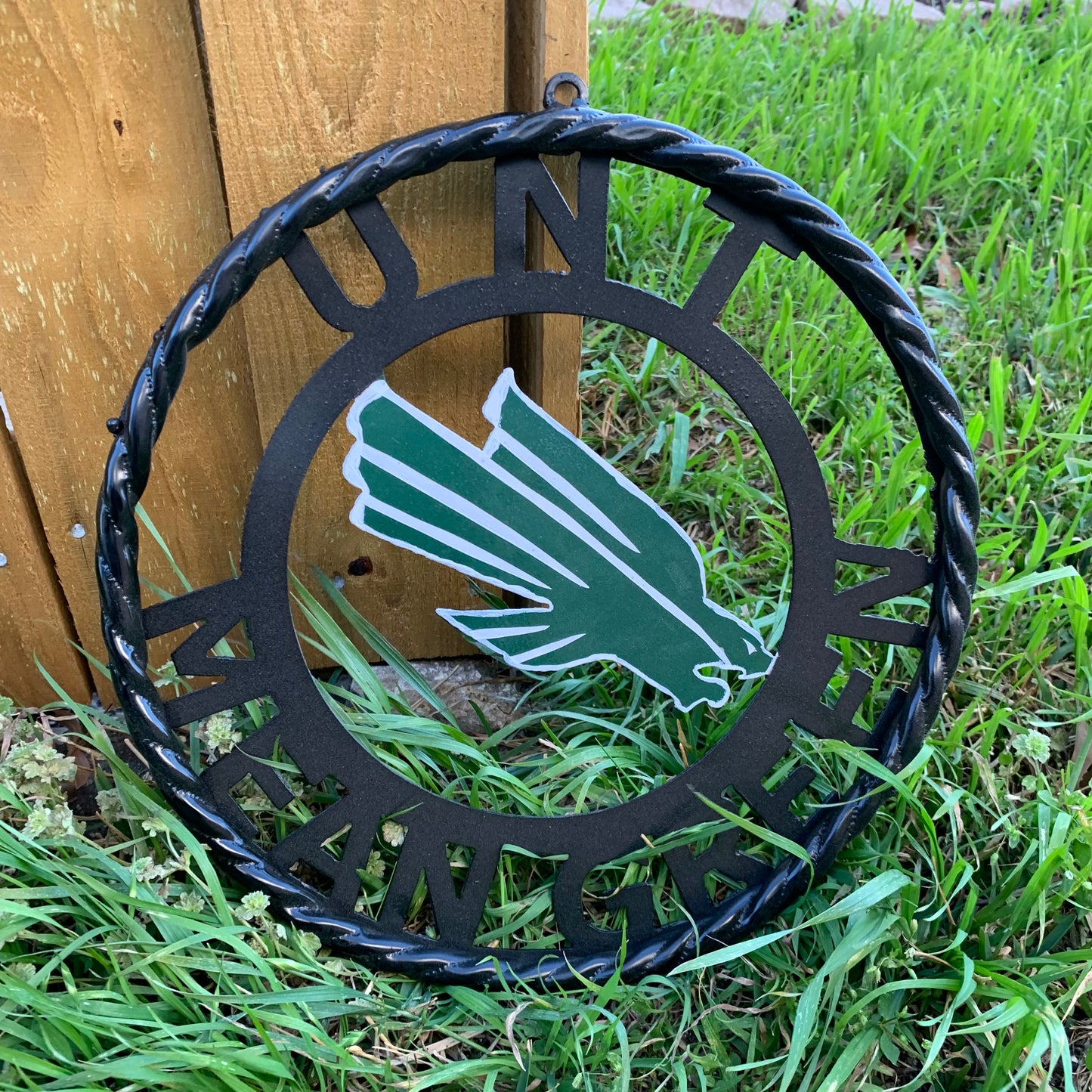 12",18",24" UNT MEAN GREEN CUSTOM METAL VINTAGE CRAFT TEAM SIGN WESTERN HOME DECOR HANDMADE