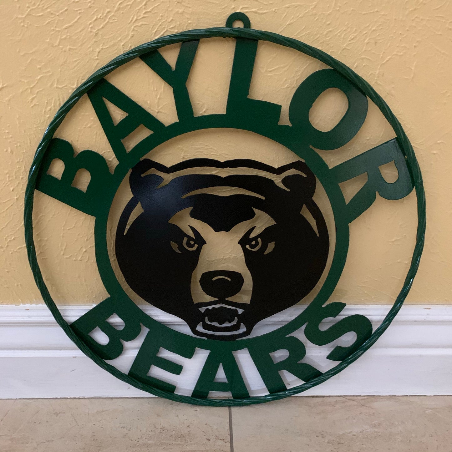 12",18",24",32" BAYLOR BEARS CUSTOM METAL VINTAGE CRAFT SIGN WESTERN HOME DECOR HANDMADE