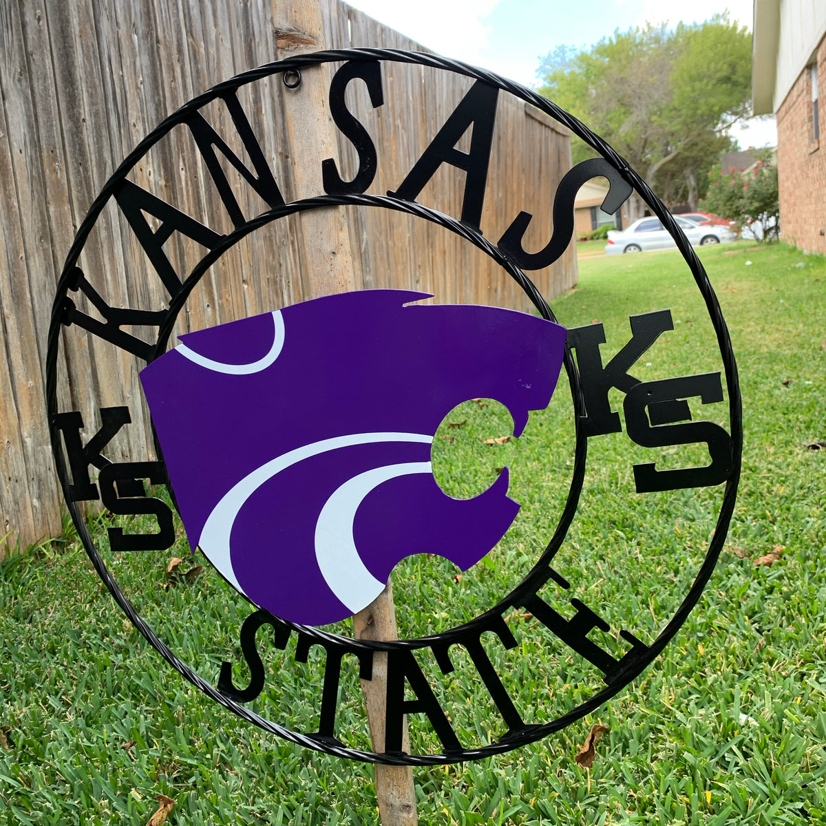 KANSAS STATE CUSTOM METAL VINTAGE CRAFT SIGN WALL ART TEAM SIGN HANDMADE #EH12127