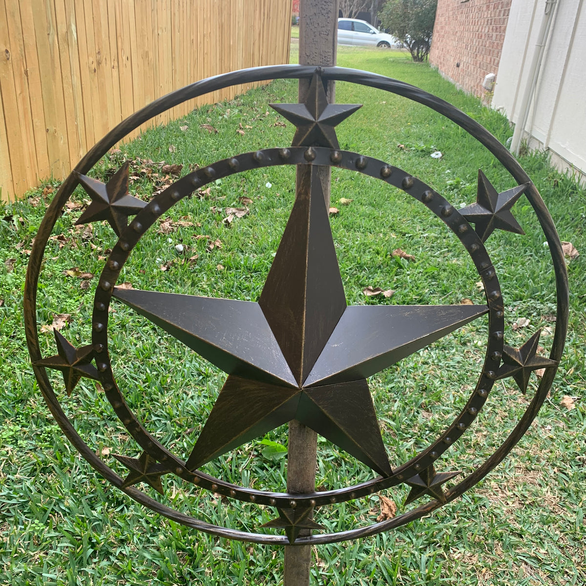 #SI_BC2109 MULTI STARS 24" BARN METAL STAR WESTERN HOME DECOR HANDMADE RUSTIC BRONZE NEW