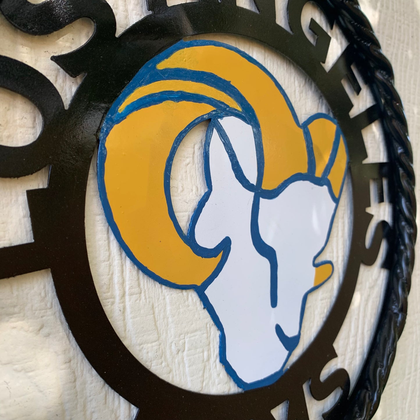 12", 18", 24", 32" LOS ANGES RAMS METAL CUSTOM VINTAGE CRAFT WALL ART TEAM SIGN HANDMADE
