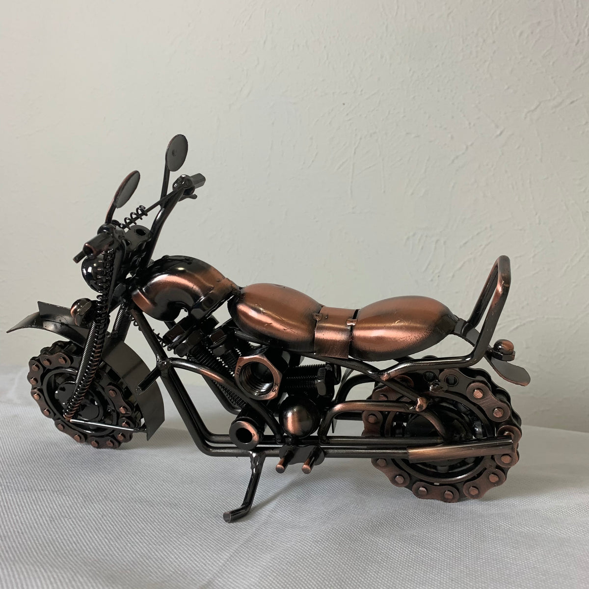 12" HARLEY CRUISER MOTORCYCLE METAL BAR HOME DECOR SCULPTURE MODEL CRAFT HANDMADE #EH12216