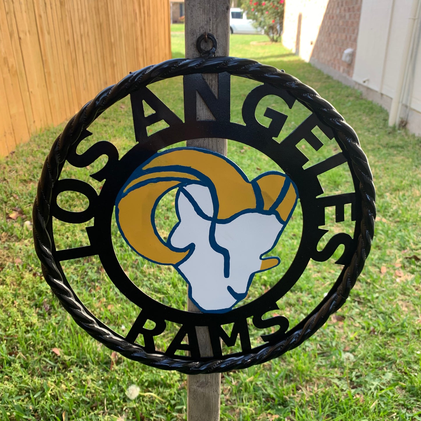 12", 18", 24", 32" LOS ANGES RAMS METAL CUSTOM VINTAGE CRAFT WALL ART TEAM SIGN HANDMADE