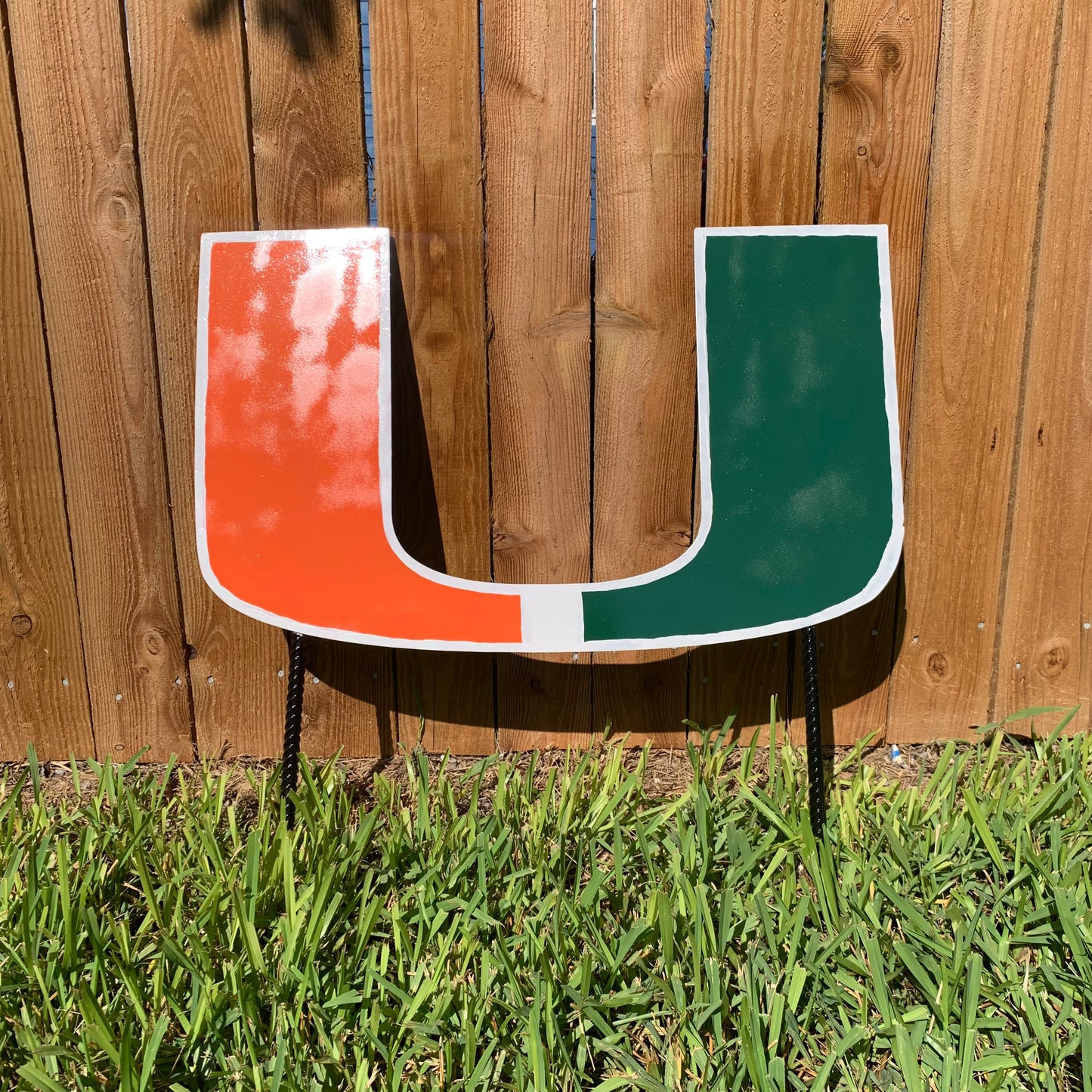 24"x15" MIAMI HURRICANES CUSTOM METAL VINTAGE CRAFT SIGN WESTERN HOME DECOR HANDMADE LASER CUT