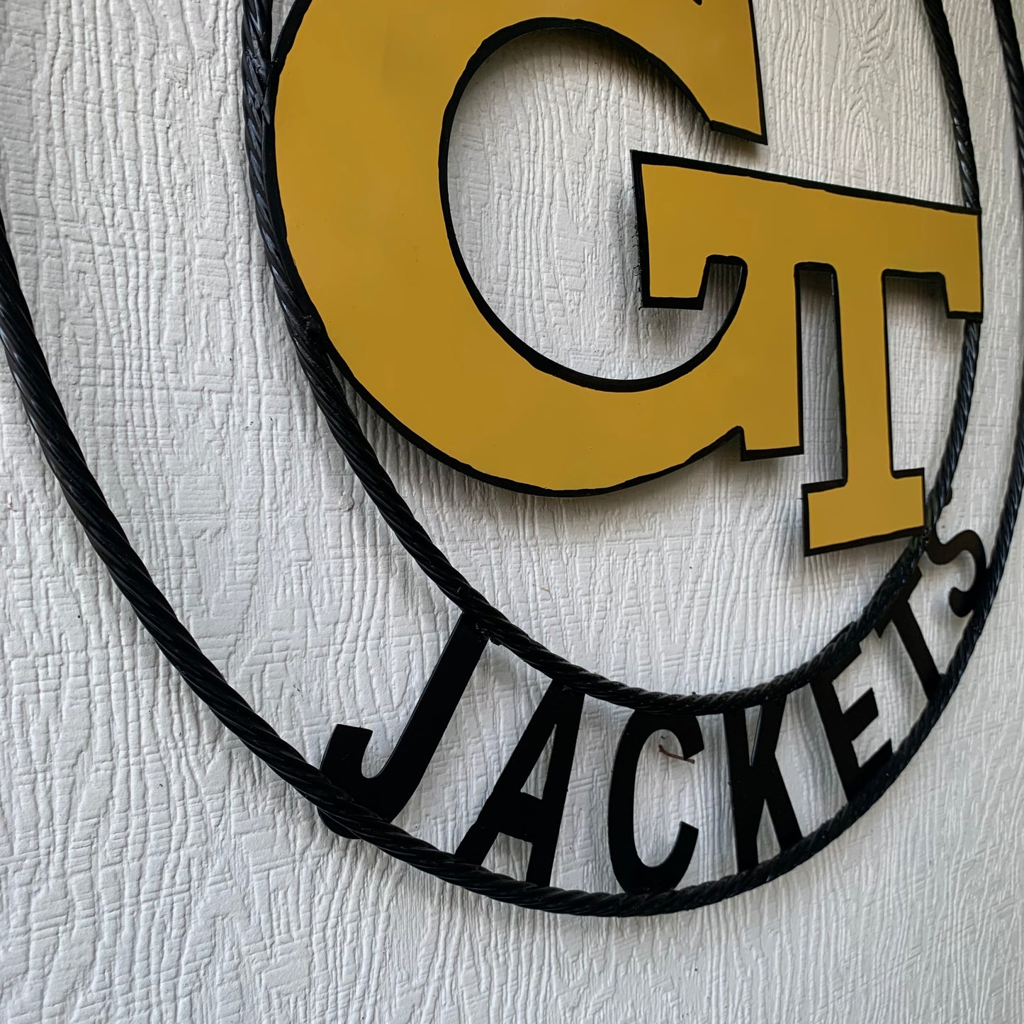 GEORGIA TECH YELLOW JACKETS CUSTOM METAL VINTAGE CRAFT SIGN TEAM WALL ART WESTERN HOME DECOR HANDMADE 12",18",24",32",36"