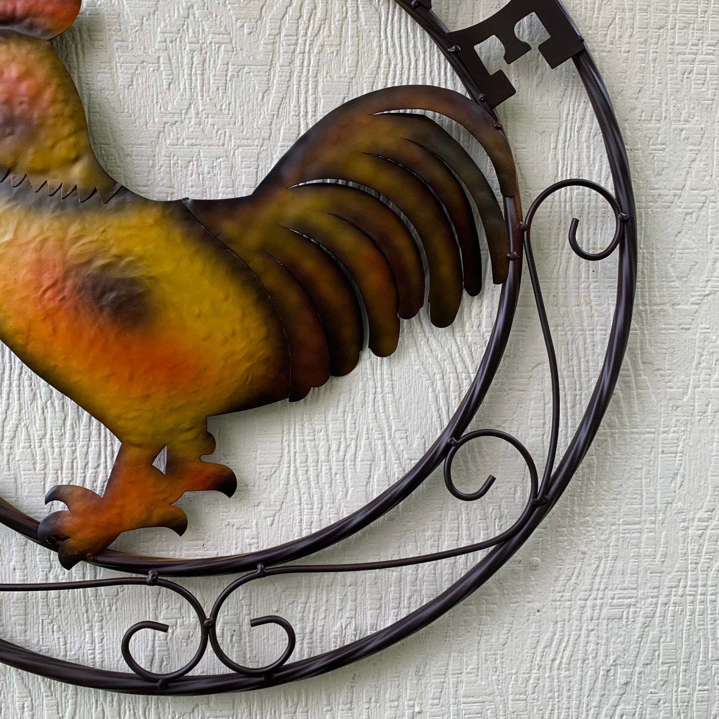 ROOSTER WELCOME 24" METAL SCROLL STYLE WESTERN HOME DECOR HANDMADE NEW-#EH10143