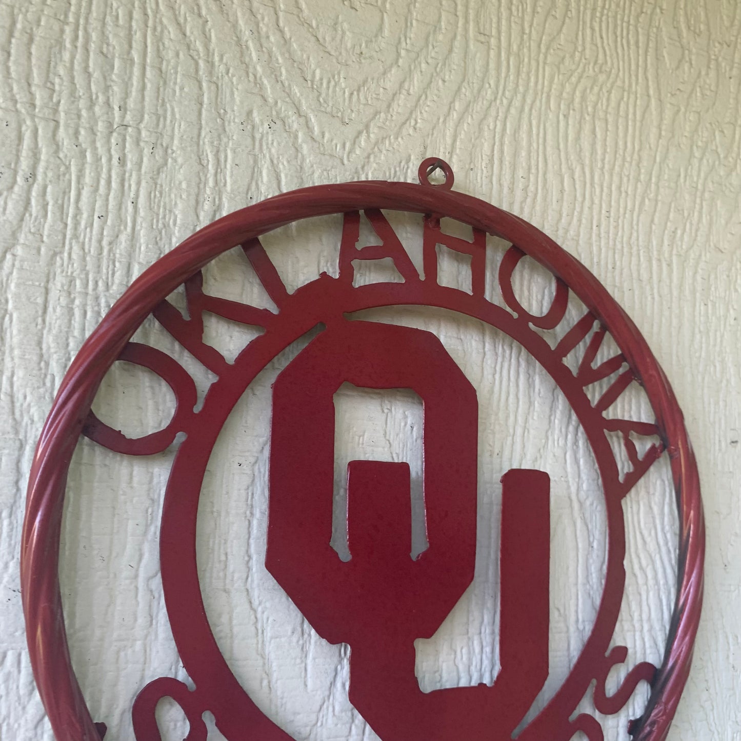 OU OKLAHOMA SOONERS RUSTIC RED METAL CUSTOM VINTAGE CRAFT WALL ART TEAM SIGN HANDMADE 12", 18", 24", 32"