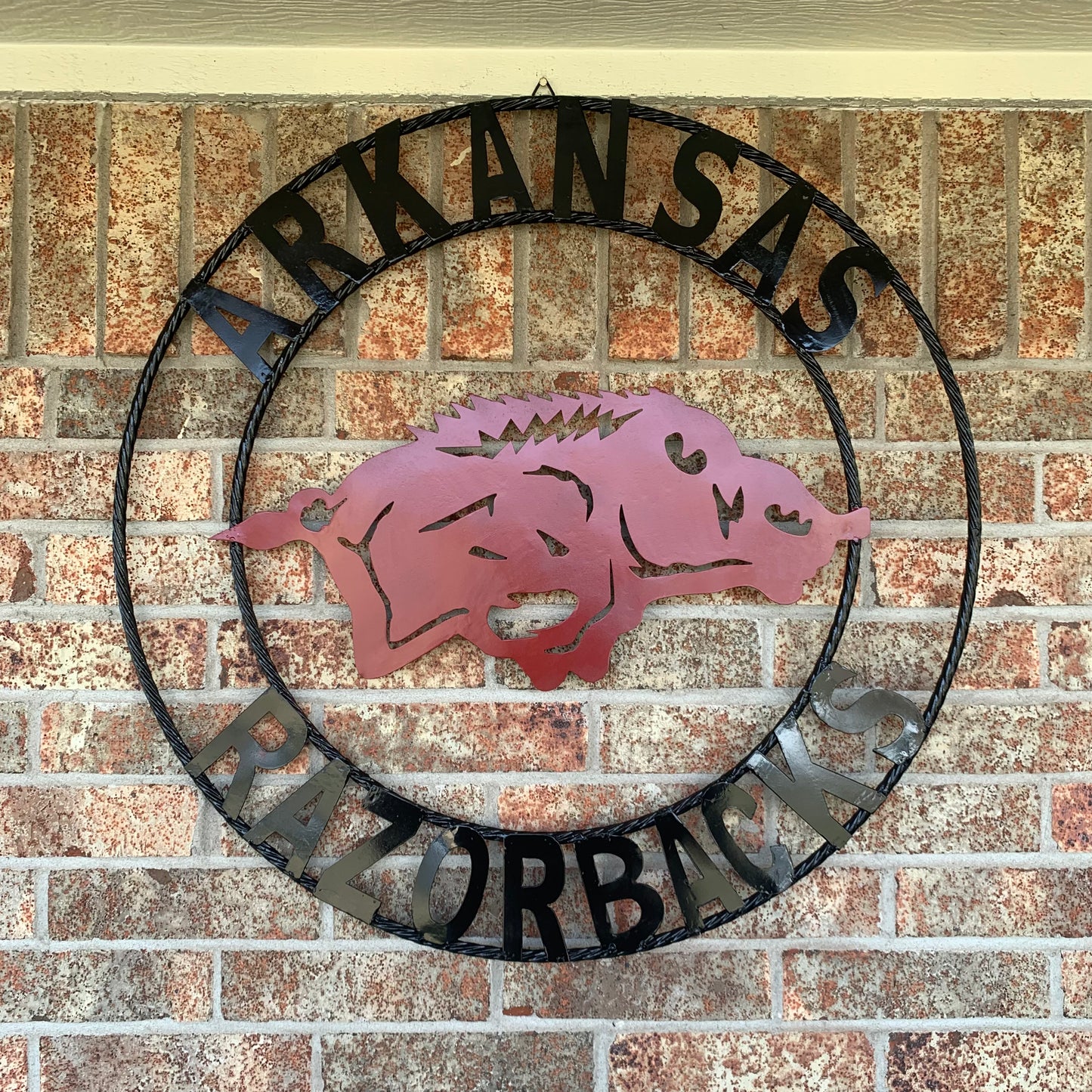 ARKANSAS RAZORBACKS CUSTOM METAL VINTAGE CRAFT SIGN TEAM WALL ART WESTERN HOME DECOR HANDAMADE