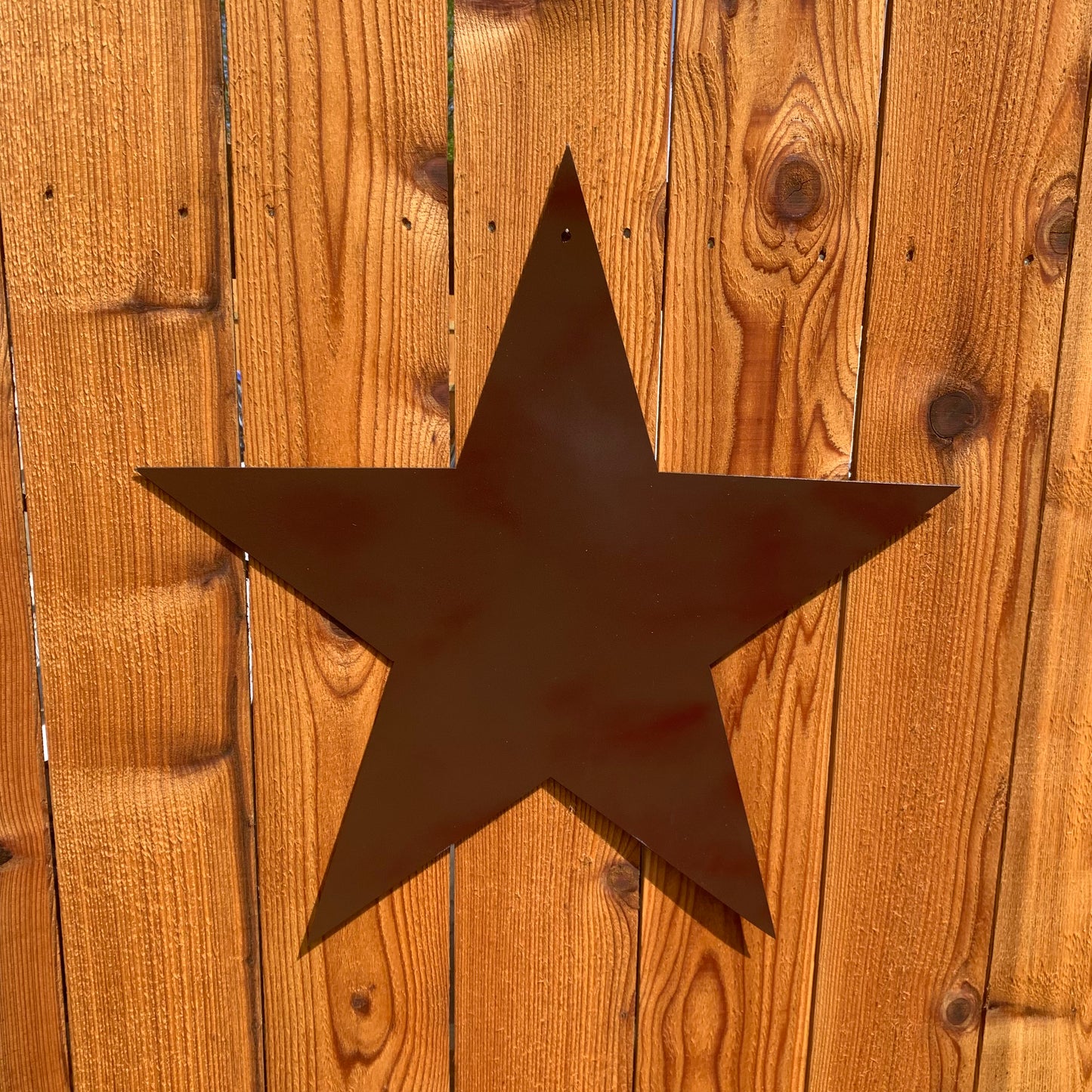 2D FLAT STAR BARN PLAIN LASERCUT METAL BROWN STAR ART WESTERN HOME DECOR HANDMADE #EH12822